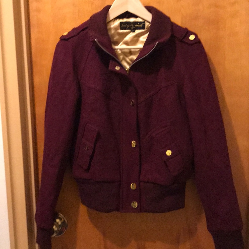 Baby Phat maroon wool jacket